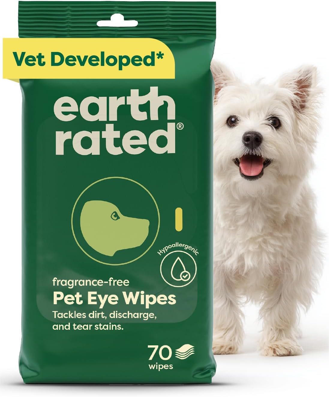 Earth Rated Dog Grooming Wipes (100 Count)