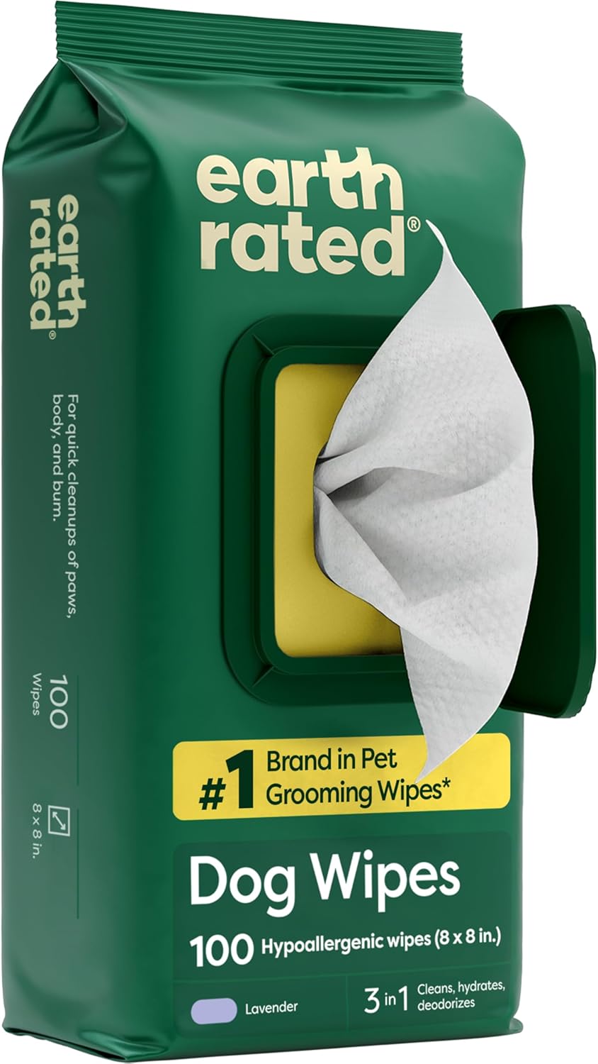 Earth Rated Dog Grooming Wipes (100 Count)