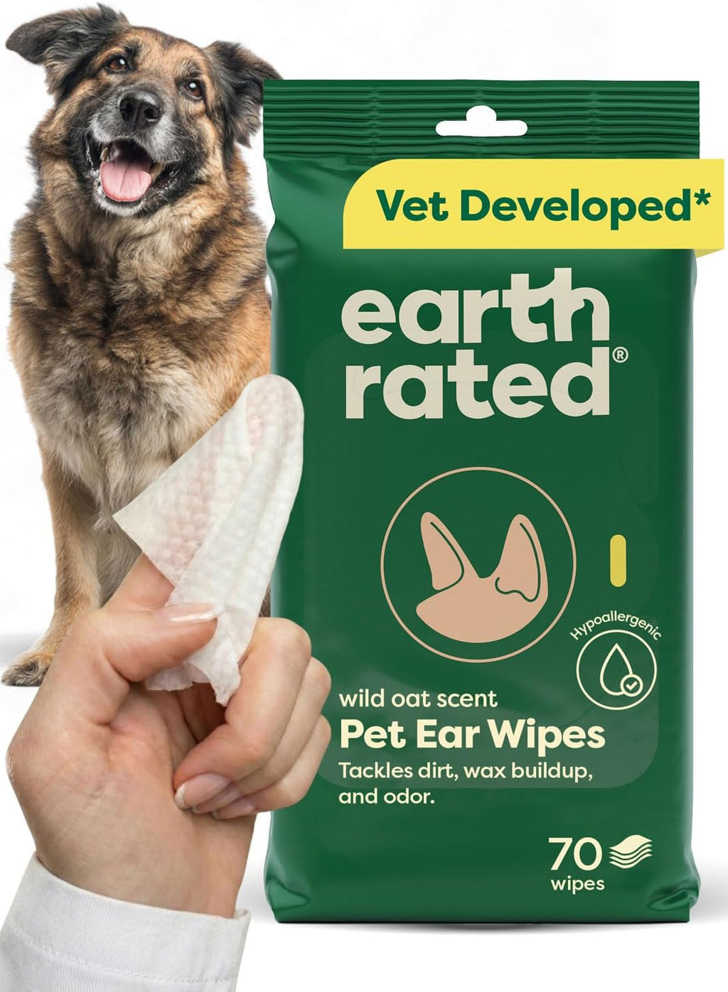 Earth Rated Dog Grooming Wipes (100 Count)