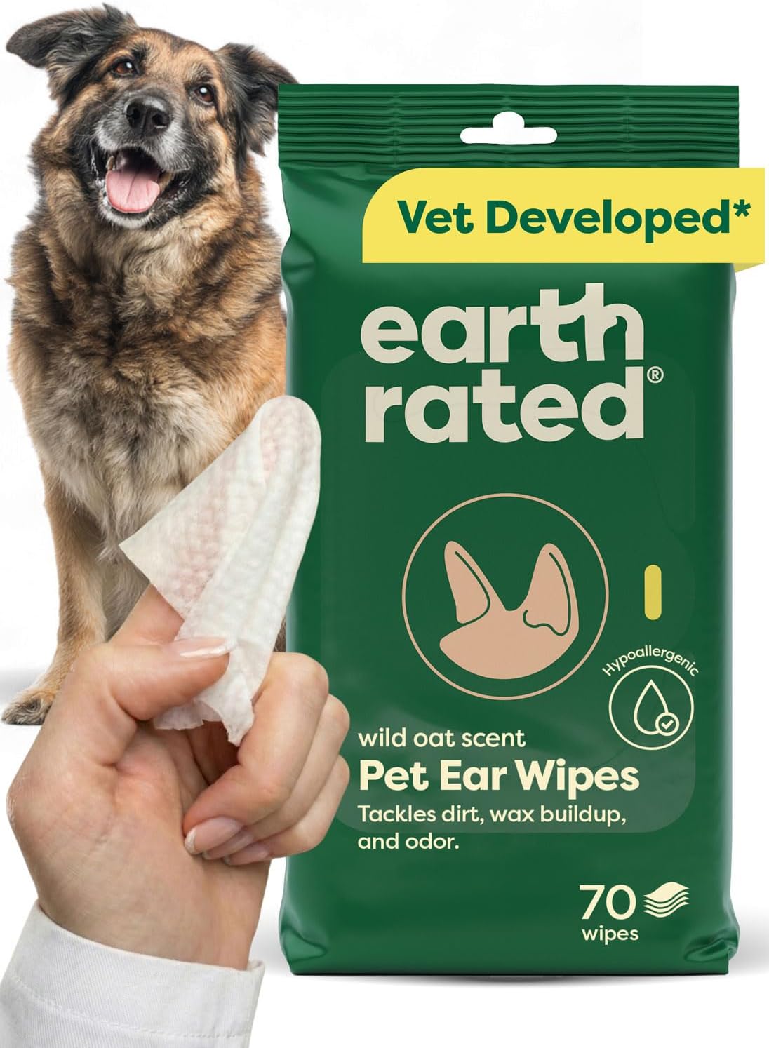 Earth Rated Dog Grooming Wipes (100 Count)